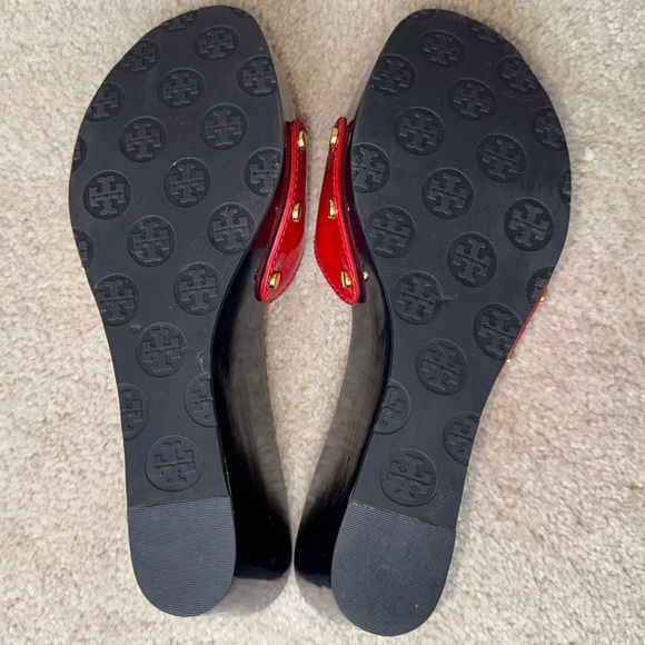 Red Patent Calf Tory Burch wedges New in Box 9.5 Rare - Picture 9 of 10